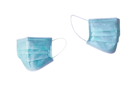 Blue and White disposable masks